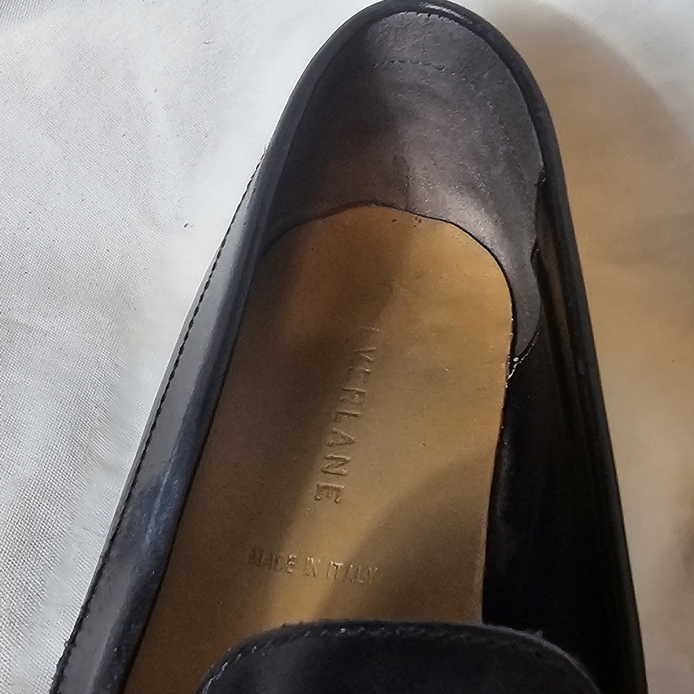 Everlane Black Leather Slip-On Loafers Women's Size 9.5 Fall Work Office Italian - Picture 16 of 16